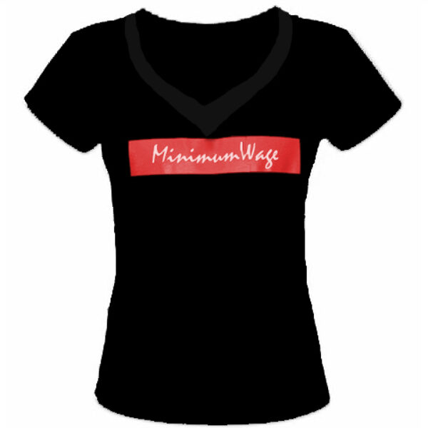 Minimum Wage Clothing Women's Fitted V-Neck Tee