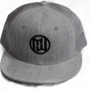 Minimum Wage Clothing Hat - Mesh Snapback - Black Logo On Ash