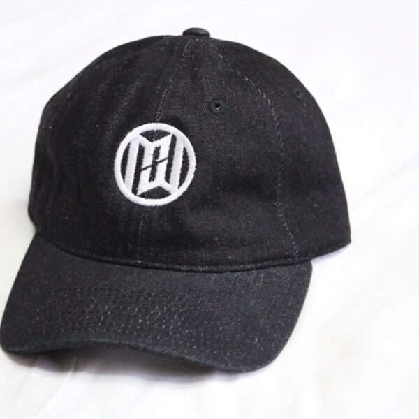 Minimum Wage Clothing Hat - White Logo On Black Denim